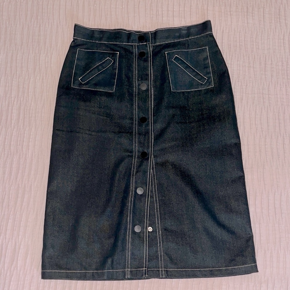 French designer midi skirt